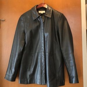 Leather jacket.  Casual corner brand. Size medium.